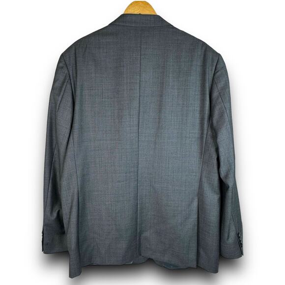 Joseph Abboud Mens 100% Wool Suit Jacket Coat Blazer Gray Made in USA Size 46R - Picture 7 of 11